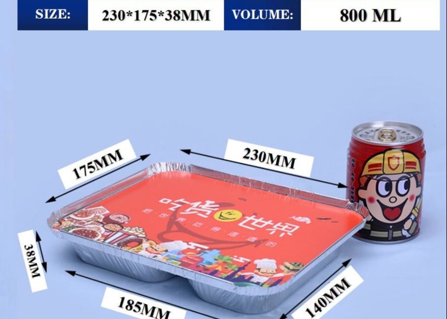 食品グレードのアルミニウムランチボックスに適しています レストラン業界,カスタマイズされたサービス, 10年以上プロフェッショナル工場サポート