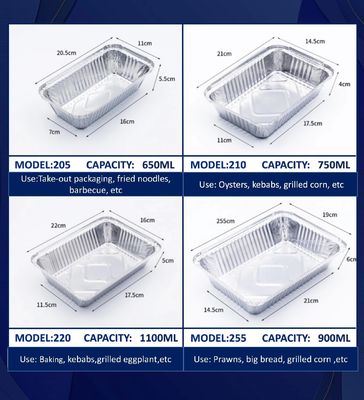食品級 高温耐性 調節可能 アルミ製の弁当箱 飲食産業用